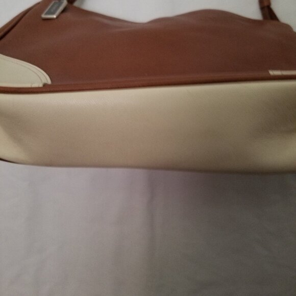 Authentic Coach Brown Cream Satchel Handbag - Picture 4 of 7